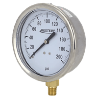 Series PG 25/40C Industrial Stainless/Brass Gauge